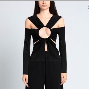 Sid Neigum black ring cut out long sleeve top